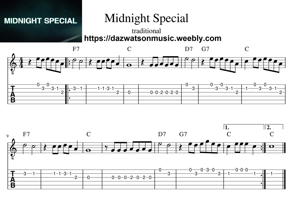 midnight special chords